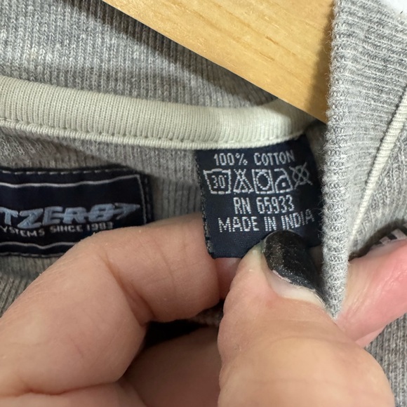 Point Zero Boy’s Gray and Green Crewneck Sweater with Number Size: M - Picture 6 of 9